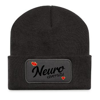Inclusion Neurodiversity Heart - Recycled Patch Beanie - dark grey - Front