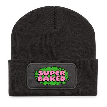Super Baked Neon Pop - Recycled Patch Beanie - dark grey - Front