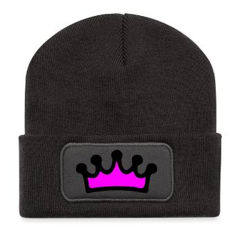 Krone Comic - Beanie recyclé à patch - charbon - Devant