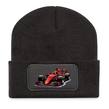 Racing Car Graphics - Recycled Patch Beanie - dark grey - Front