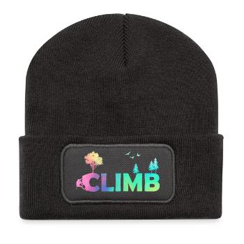 Climb Farbverlauf Naturkletter - Recycelte Patch Beanie - Dunkelgrau - Vorne