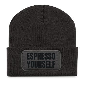Espresso Yourself - T-shirt Drôle de Café - Beanie recyclé à patch - charbon - Devant