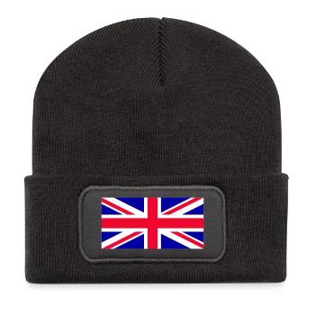 Great Britain - Union Jack - Recycled Patch Beanie - dark grey - Front