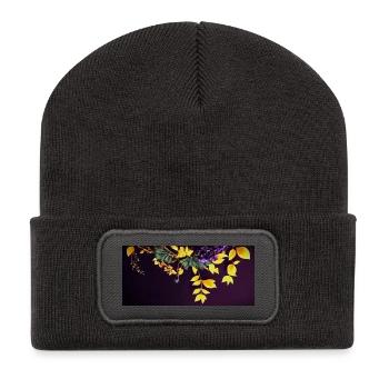 5 - Recycelte Patch Beanie - Dunkelgrau - Vorne