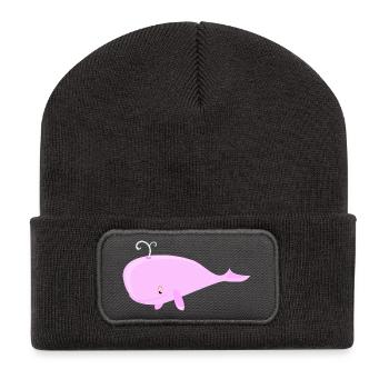 Whale pink - Recycled Patch Beanie - dark grey - Front