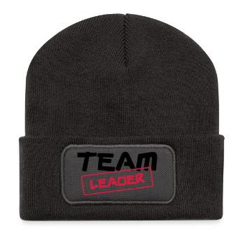 [ Team Leader ] - Recycled Patch Beanie - dark grey - Front