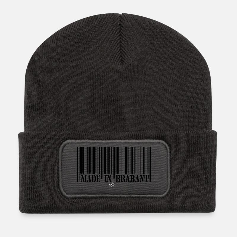 BARCODE Hergestellt in Brabant - Recycelte Patch Beanie - Dunkelgrau