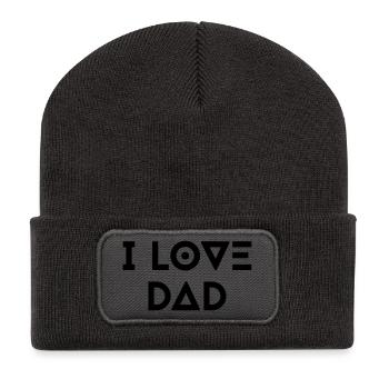 I LOVE DAD - Recycled Patch Beanie - dark grey - Front