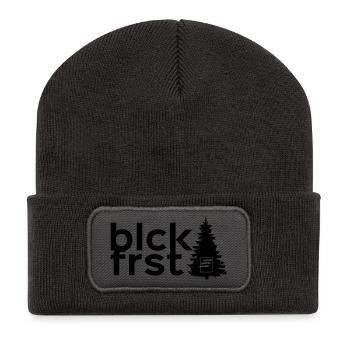 blckfrst batch - Recycelte Patch Beanie - Dunkelgrau - Vorne