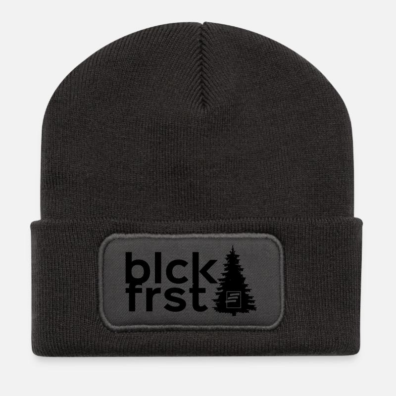 blckfrst batch - Recycelte Patch Beanie - Dunkelgrau