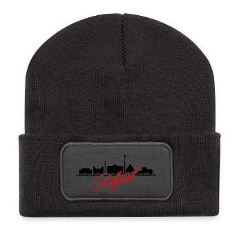 Silhouette Stuttgart - Recycelte Patch Beanie - Dunkelgrau - Vorne