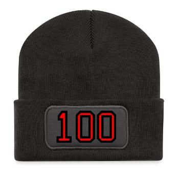 HAPPY BIRTHDAY. JOYEUX ANNIVERSAIRE. ANNIVERSAIRE. - Beanie recyclé à patch - charbon - Devant