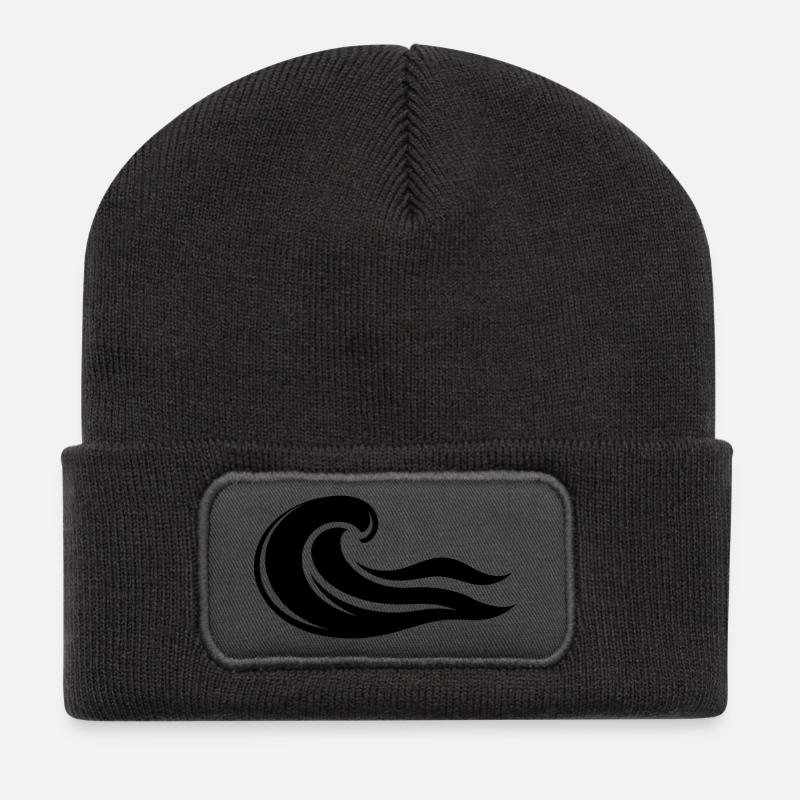 Experience the power of the wave! - Recycled Patch Beanie - dark grey