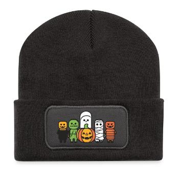 Halloween Monster - Recycled Patch Beanie - dark grey - Front