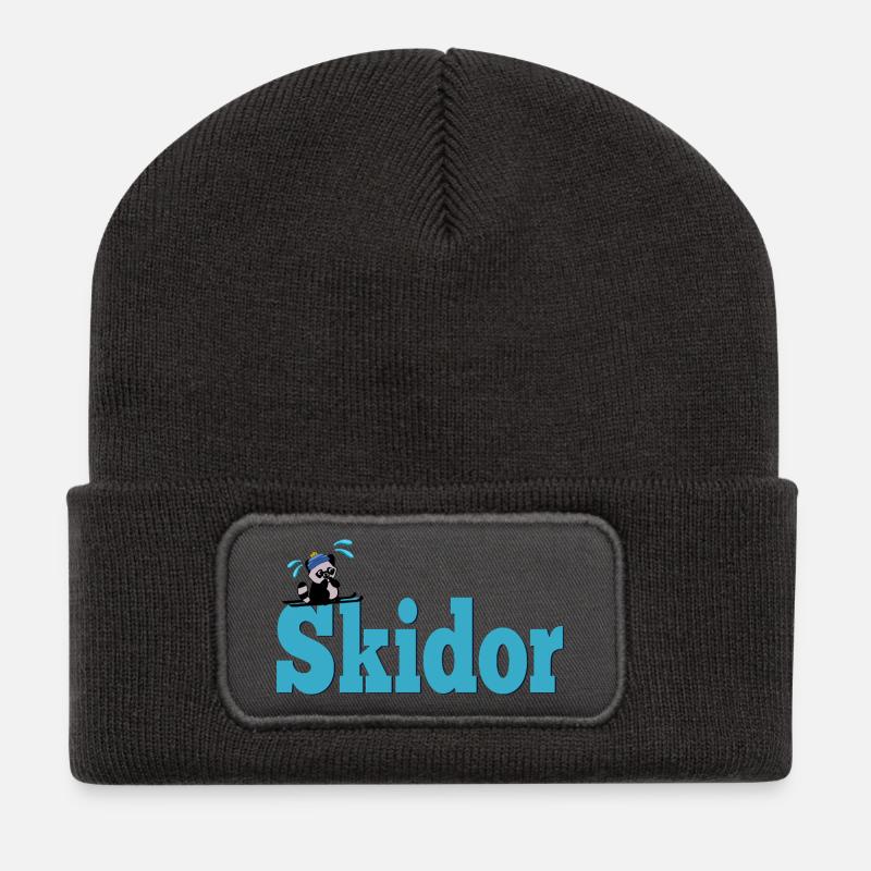 Ski - Recycelte Patch Beanie - Dunkelgrau