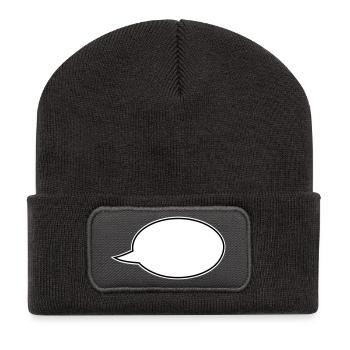 Speech bubble comic right - Recycled Patch Beanie - dark grey - Front
