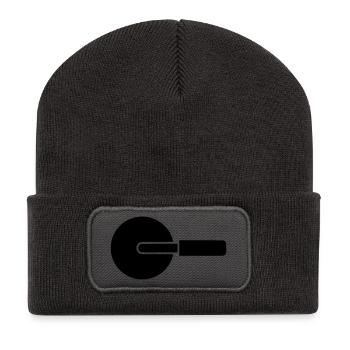 Pizzaschneider Rad Messer - Recycelte Patch Beanie - Dunkelgrau - Vorne