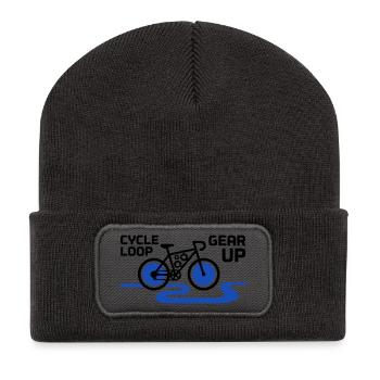 Boucle cycliste Motivation Gear Up - Beanie recyclé à patch - charbon - Devant