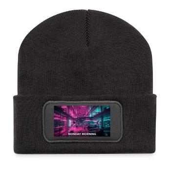 Monday Morning - Office Shark Meme - Recycled Patch Beanie - dark grey - Front