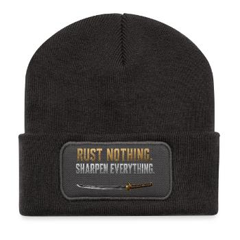 Rouille Rien Affûte Tout Katana Chemise de sport - Beanie recyclé à patch - charbon - Devant