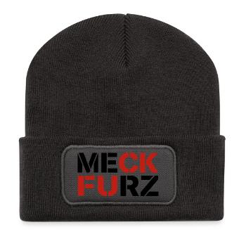 Meck Furz | Merz - nicht mein Kanzler - Recycelte Patch Beanie - Dunkelgrau - Vorne