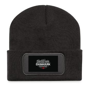 Danmark Urban Copenhagen Streetwear - Recycelte Patch Beanie - Dunkelgrau - Vorne