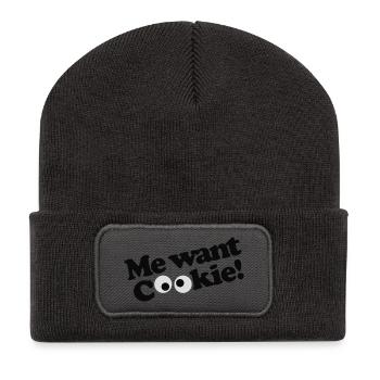 Me want cookie! - Recycled Patch Beanie - dark grey - Front