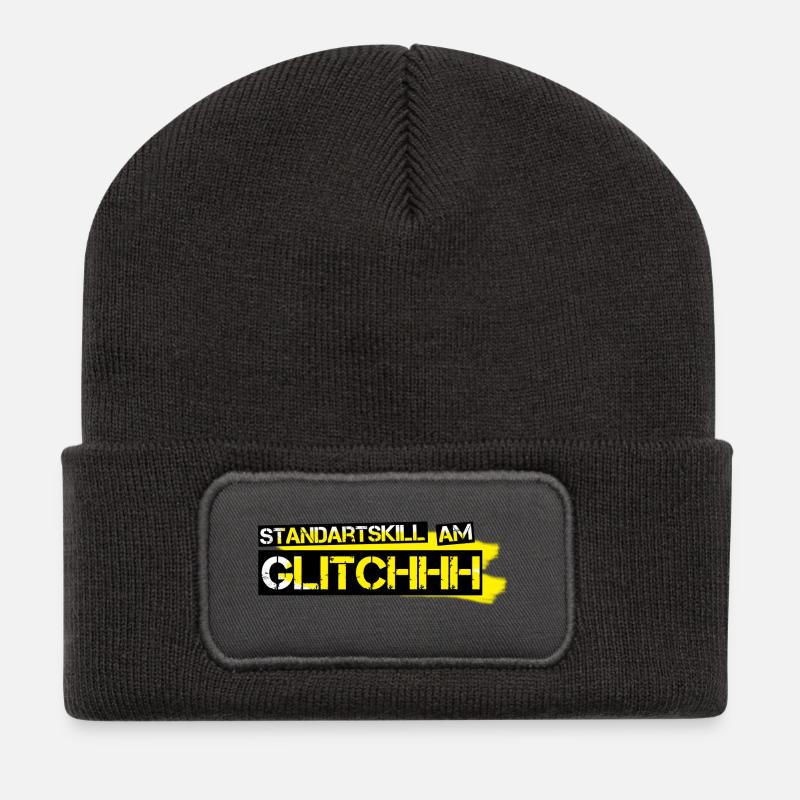 Stan Glitch Shirt png - Recycelte Patch Beanie - Dunkelgrau