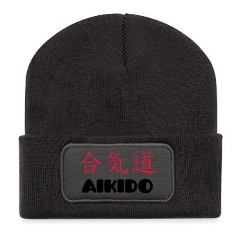 Aikido (V) - Recycelte Patch Beanie - Dunkelgrau - Vorne