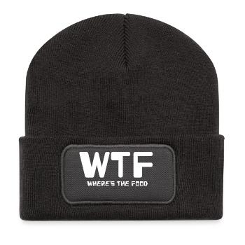 WTF - Beanie recyclé à patch - charbon - Devant