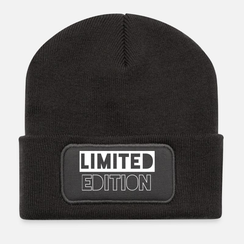 Limited Edition - Recycelte Patch Beanie - Dunkelgrau