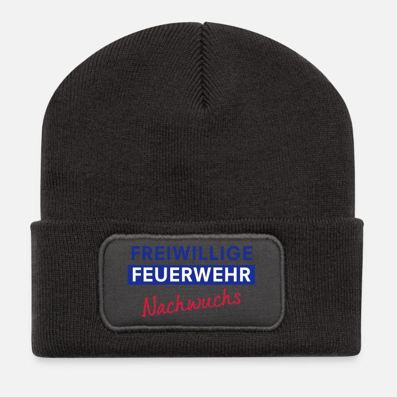 Freiwillige Feuerwehr Nachwuchs - Recycelte Patch Beanie - Dunkelgrau