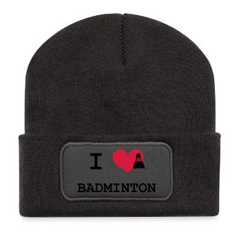 Badminton - Beanie recyclé à patch - charbon - Devant