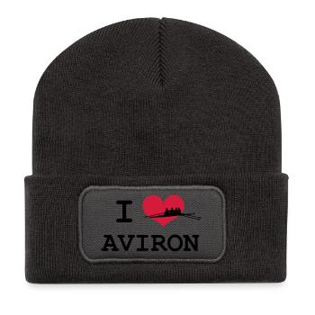 I Love Aviron - Beanie recyclé à patch - charbon - Devant