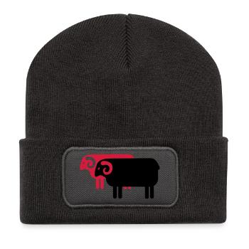 sheep - Recycled Patch Beanie - dark grey - Front