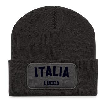 LUCCA Italia Italien Italy - Recycled Patch Beanie - dark grey - Front