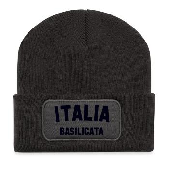 BASILICATA Italia Italien Italy - Recycelte Patch Beanie - Dunkelgrau - Vorne