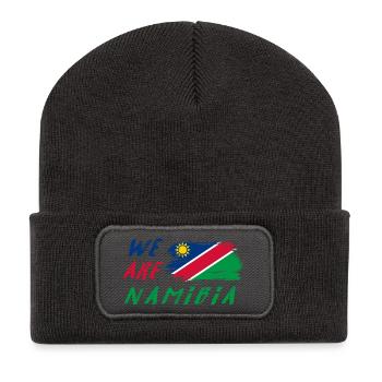 Wir sind Namibia - Recycelte Patch Beanie - Dunkelgrau - Vorne