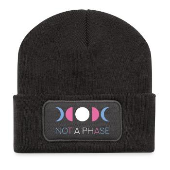 LGBTQ Pride Month - Keine Phase - Transgender - Recycelte Patch Beanie - Dunkelgrau - Vorne