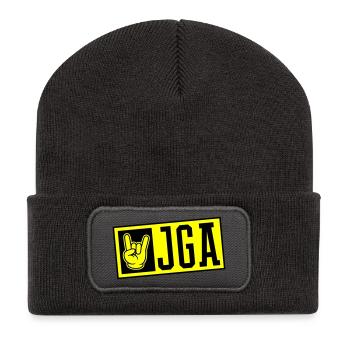 Jga Junggesellenabschied - Recycelte Patch Beanie - Dunkelgrau - Vorne