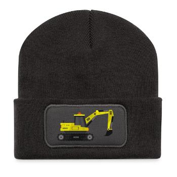 Bagger - Recycelte Patch Beanie - Dunkelgrau - Vorne