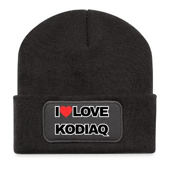 I Love KODIAQ  - Recycelte Patch Beanie - Dunkelgrau - Vorne