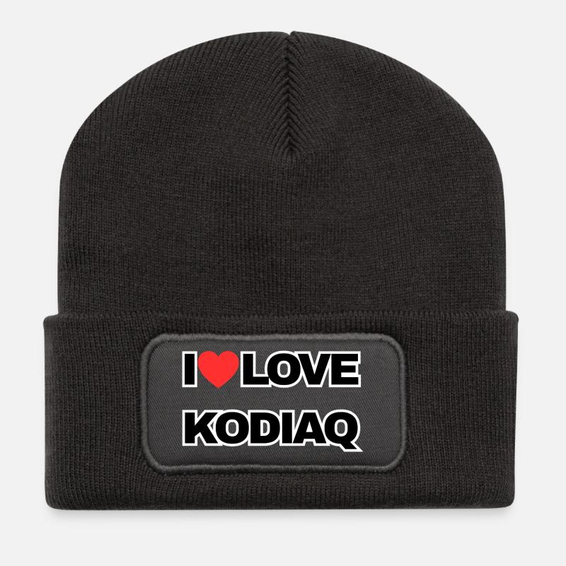 I Love KODIAQ - Recycelte Patch Beanie - Dunkelgrau