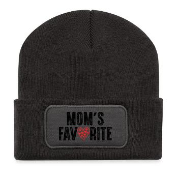 Mutters  Lieblings - Recycelte Patch Beanie - Dunkelgrau - Vorne