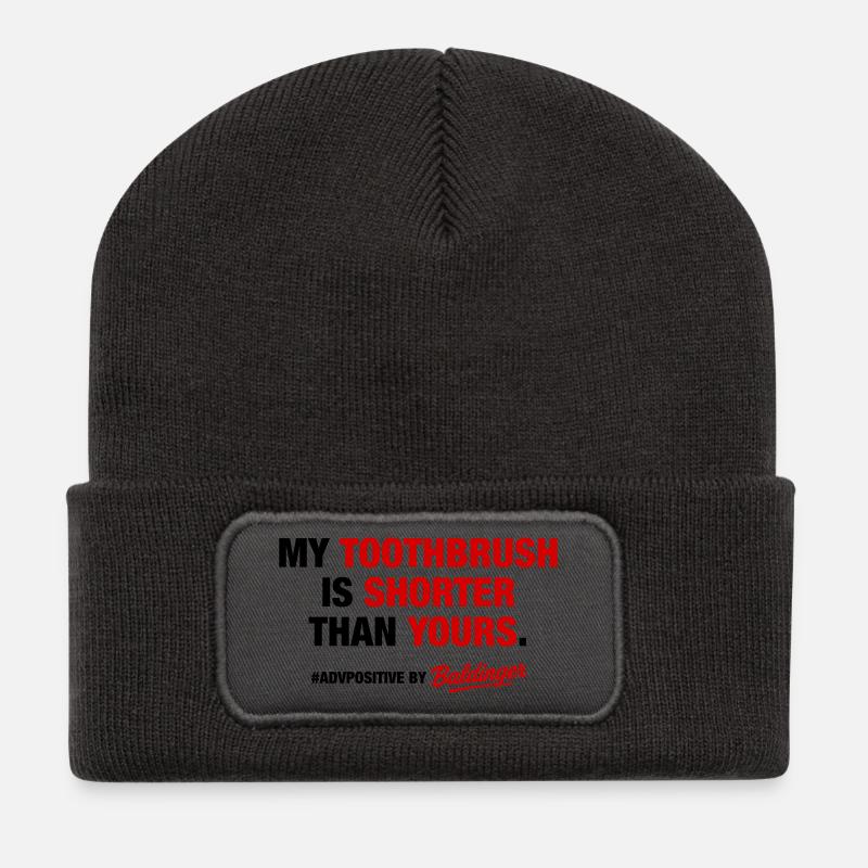 Zahnbürste - Recycelte Patch Beanie - Dunkelgrau