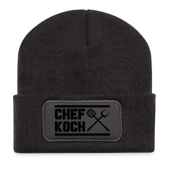 chef_koch - Recycled Patch Beanie - dark grey - Front