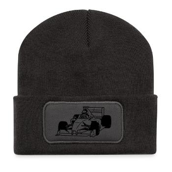 Car racing - Recycled Patch Beanie - dark grey - Front