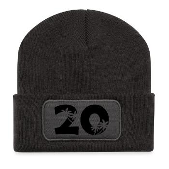 20 - Recycled Patch Beanie - dark grey - Front