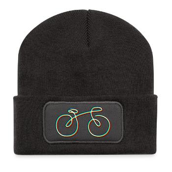 electronic dance music,  Bike - Recycled Patch Beanie - dark grey - Front