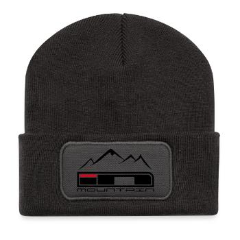 IN Berg 5 - Recycelte Patch Beanie - Dunkelgrau - Vorne